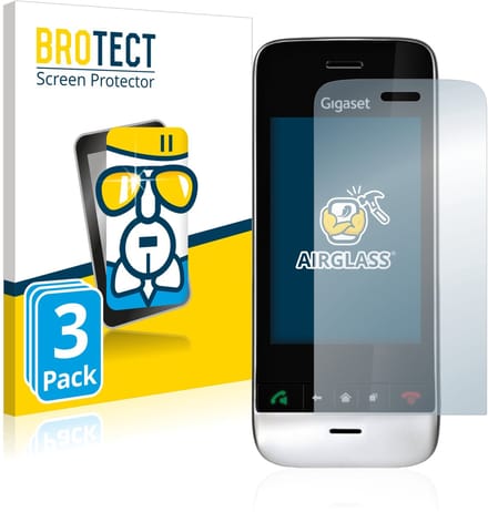 Screenprotector 3 Stuks voor Gigaset SL910 (langwerpige uitsparing) Beschermglas transparant