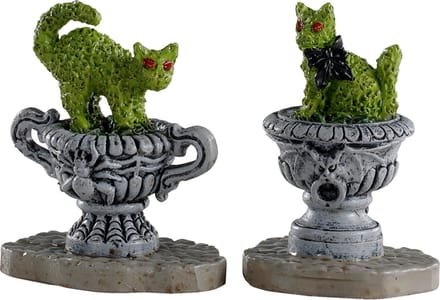 Lemax - Haunted Topiary- Set Of 2 - Kersthuisjes & Kerstdorpen