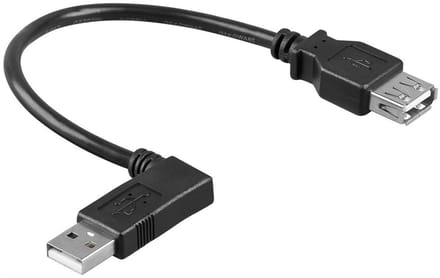 USB 2.0 Verlengkabel Haaks Rechts 0,15m