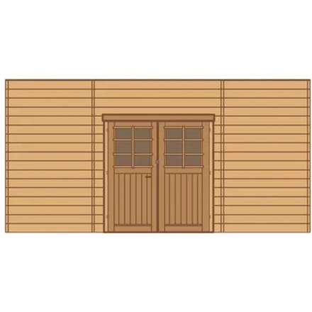 Solid Voorwand Met Dubbele Deur ‘s7745’ Geïmrpegneerd Hout 480x245cm