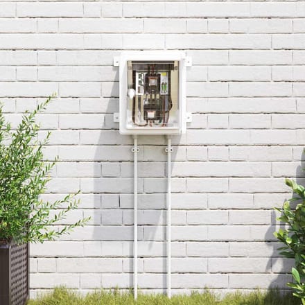 vidaXL - Besturingskast - Grijs - 32 - x - 13 - x - 30 - cm - ABS - Kunststof