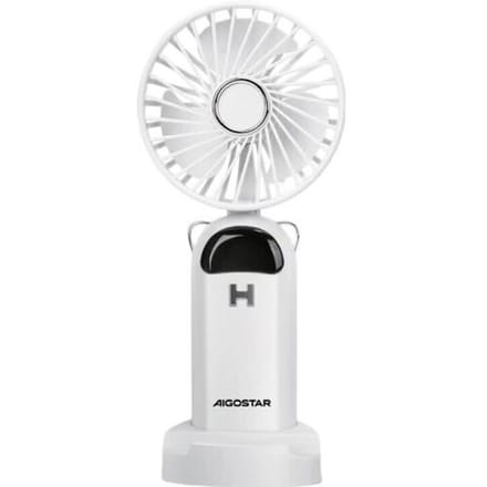 Aigostar USB draagbare ventilator-3 bladen-5 standen-Wit
