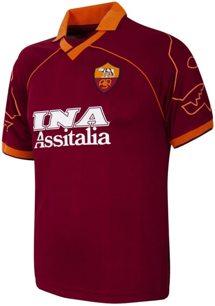 COPA - AS Roma 1999/00 Retro Voetbalshirt - Heren - Rood - XXL