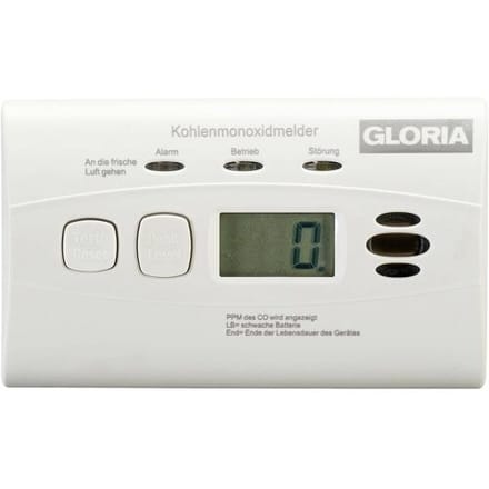 Gloria KO10D Koolmonoxidemelder Incl. batterij (10 jaar) werkt op batterijen Detectie van Koolmonoxide