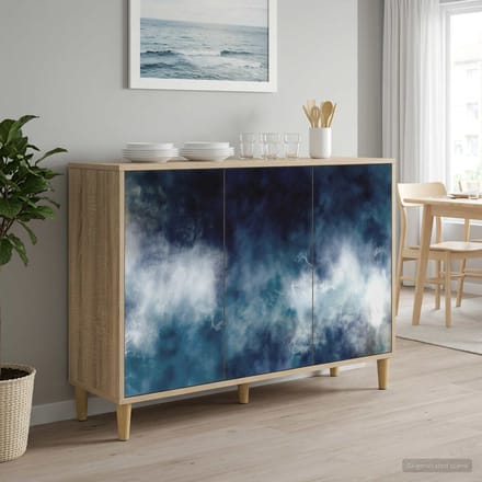 vidaXL - Dressoir - RAALTE - Sonoma - 102 - x - 33 - x - 75 - cm - Bewerkt - hout