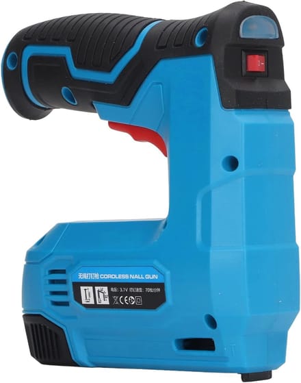 Elektrisch Nietpistool - Accu Tacker - Bekleding en Hout - Duidelijk Display - 6-10mm Nagels - Blauw