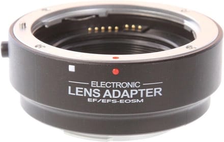 TFoto EF/EF-S - EOS-M autofocus lens mount adapter - Canon EOS EF lens op Canon EOS-M camera