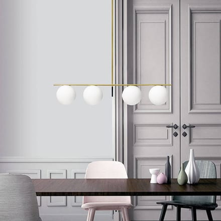 Sforzin Hanglamp Jugen, goud, 4-lamps