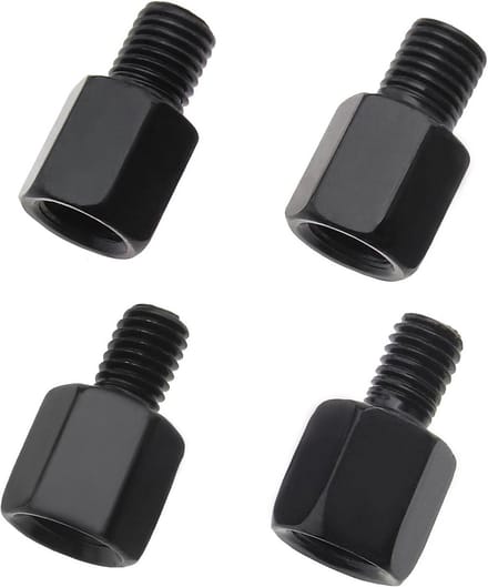 4x Motorfiets Spiegel Verhoger Adapter voor Extra Zichtbaarheid Geschikt M10 naar M8/10 Schroefdraad