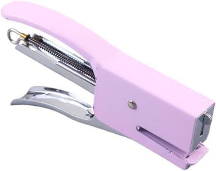 Nietmachine Handmatig - Bindtang Verpakkingsmachine - Papier Bevestigen - Roterend Aambeeld - 110x55mm - Paars