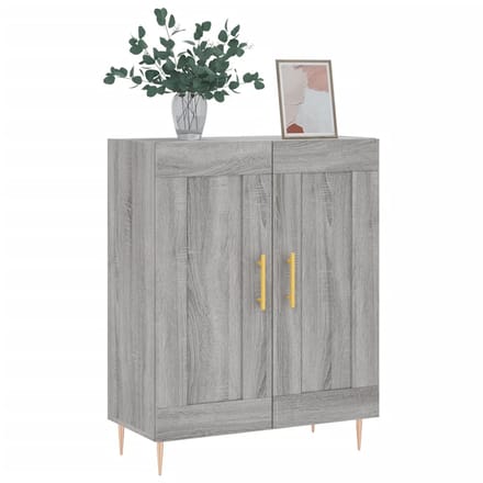 vidaXL - Dressoir - 69,5x34x90 - cm - bewerkt - hout - grijs - sonoma - eikenkleurig
