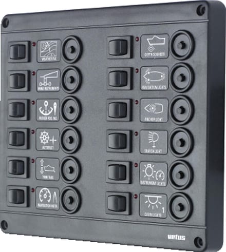 VETUS P12CB24 Schakelpaneel 24 Volt