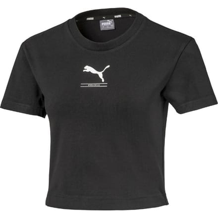 PUMA Nu Tility Fitted Tee Dames Sportshirt - maat L - Puma Black