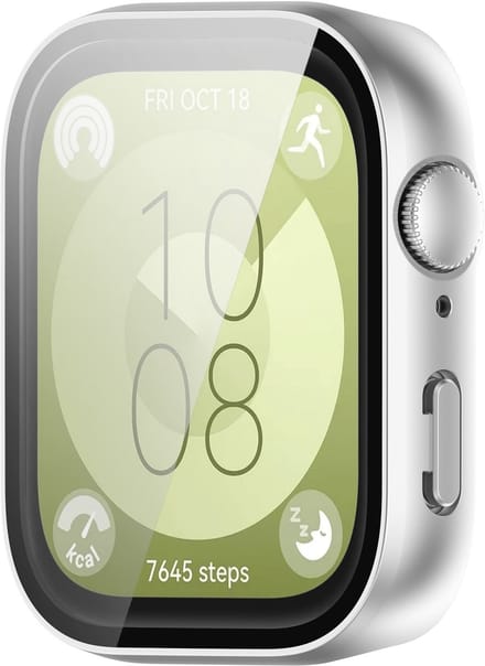 By Qubix - Waterproof Hard case - Zilver - geschikt voor Huawei Watch Fit 3