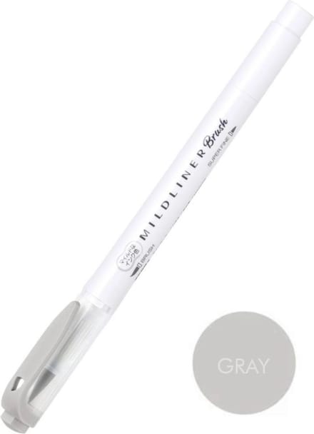 Zebra Mildliner Brush Pen - Mild Gray WFT8-MGR