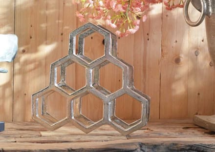 Michael Noll - Wijnrek - Aluminium - 6 flessen - 36 cm - Zilver