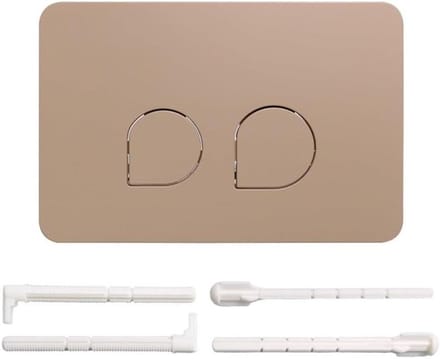 Toilet spoelknop - Dubbele spoelplaat - Water besparen - Efficiënt dual flush - 246 x 146 mm - Kaki