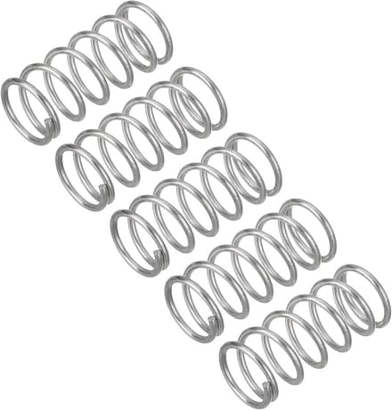 QUARKZMAN Pack of 5 compression springs, compression springs, 304 stainless steel, spring springs, tension springs, spring 10 mm AD, 1 mm thread, size 20 mm, free length, coil spring, coil springs