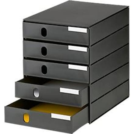 styro® Styroval Pro-ladebox, 5 laden, gesloten, B 243 x D 335 x H 323 mm, DIN C4, polystyreen, stapelbaar, eco-zwart