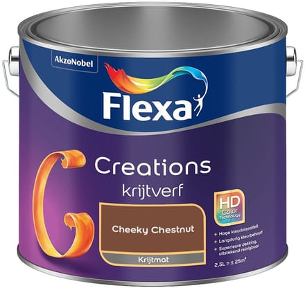 Flexa - Creations Muurverf Krijt - Cheeky Chestnut - Mengverf - 2,5 L