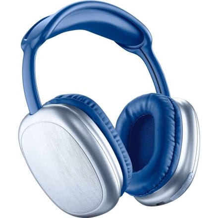 Cellularline Over Ear headset Bluetooth, Draadloos, Kabel Blauw Volumeregeling, Microfoon uitschakelbaar (mute)