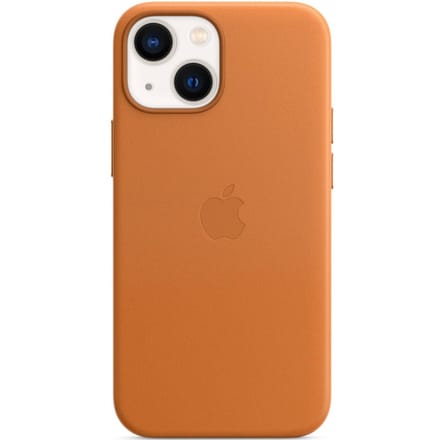 Leather Backcover MagSafe voor de Apple iPhone 13 Mini - Golden Brown