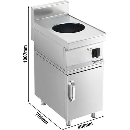 GGM Gastro Induktionswok - 3,5 kW - inkl. Unterbau mit 1 Tür
