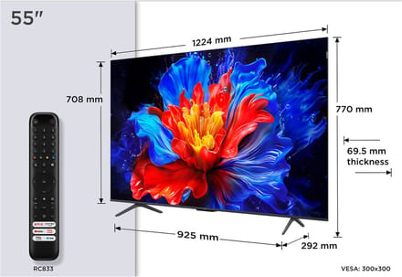 TCL 55P8K - 55 inch - 4K QLED - 144Hz - 2025 - Smart TV