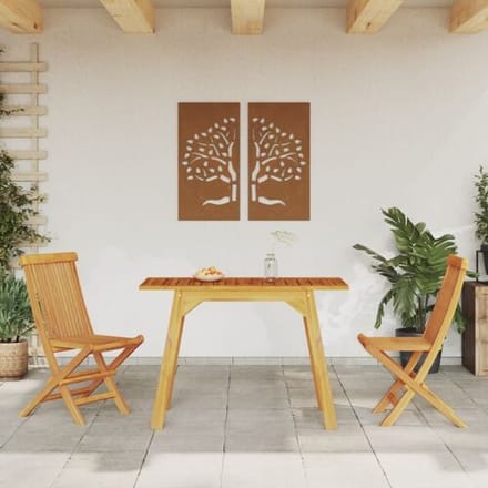 vidaXL - Tuintafel - 110x56x75 - cm - massief - acaciahout