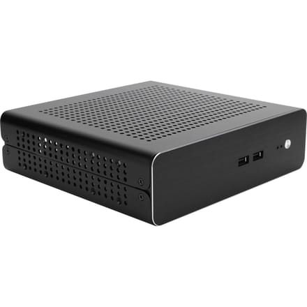 G60S HTPC Chassis Volledig Aluminium DCATX Voeding MiniITX Behuizing voor Desktop Computer(Zwart USB2.0) zwart