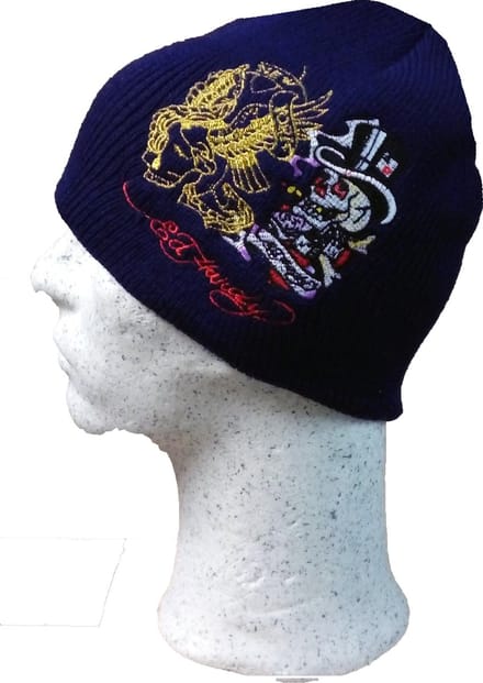Ed Hardy Beany – New York – Blauw - Muts