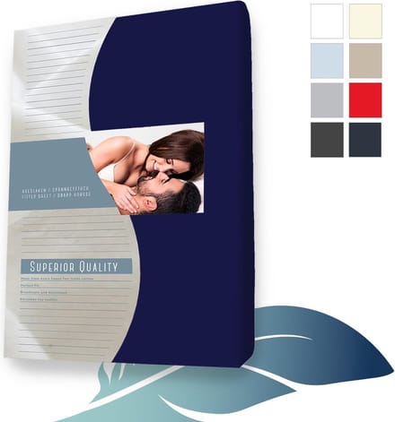 24-Bedding - Duopak Jersey Hoeslaken - 70x200 cm - Marine - Elastaan – Extra Zacht – 30 cm – 2 stuks