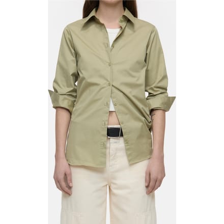 Closed Waisted Shirt Sage Tea Größe: S | Longsleeves Outlet | Damen | Grün