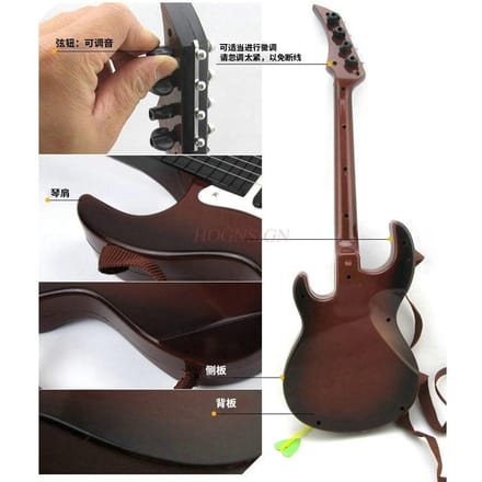 Gesimuleerd Oversized Muziekinstrument Gitaar Bas Speelgoed voor Kinderen Super Goede Toon 0.48 Echt Spelen black