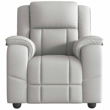 vidaXL - Fauteuil - verstelbaar - stof - wolk - grijs