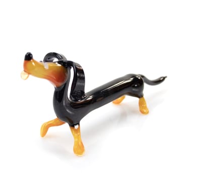 Loranto - Dwerg Teckel van Glas - Honden beeldje - Hond - Boheems Glas