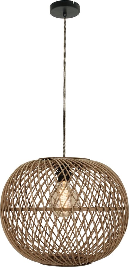 Chericoni Nature Diagonaal Rond Hanglamp - 1-lichts - Ø50 cm - Bruin