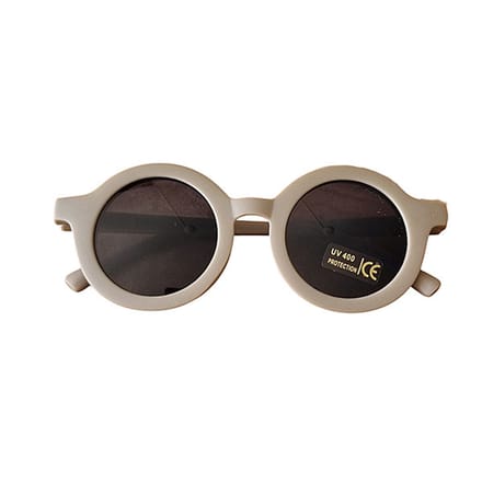Rammelaartje kinderzonnebril UV400 rond – taupe one size