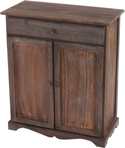 Ladekast, 78x66x33cm, shabby look, vintage ~ bruin
