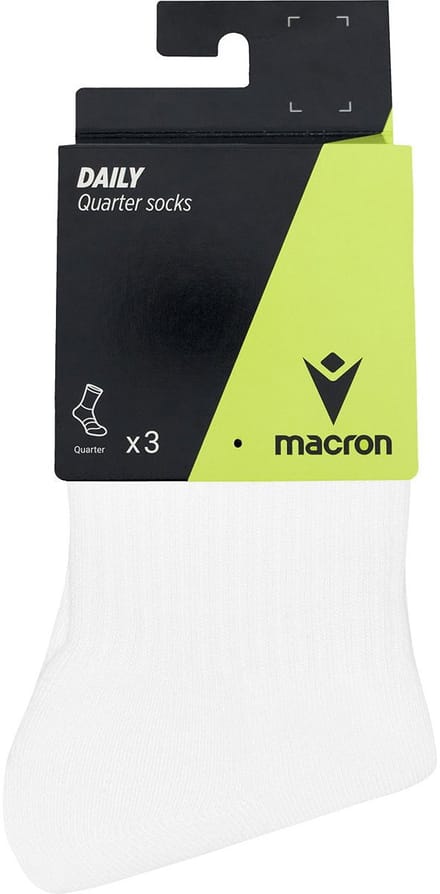 Macron Daily 3 Paar Sportsokken - Wit | Maat: 35/38