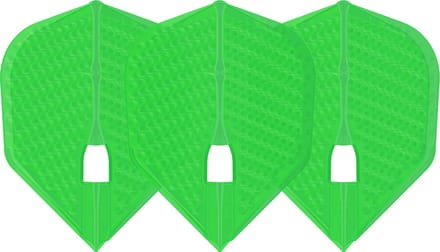 L-Style Champagne L3 Shape Dimple Lime Green - Dart Flights