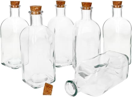 Set van 6 Vivalto flessen 500ml met kurk 79886
