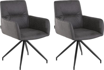 Alice-Fauteuil - 2 Pack - Grijs Microvezel