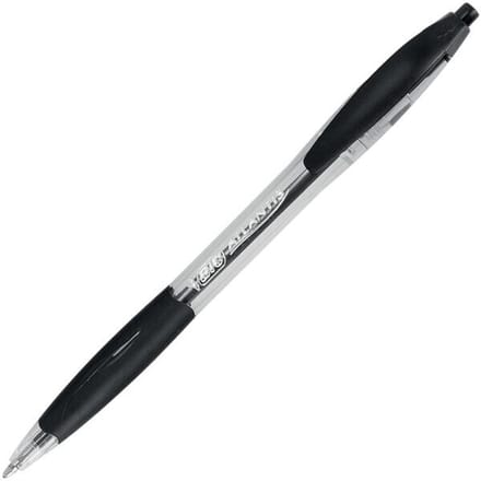 Balpen Bic Atlantis classic grip clic medium zwart