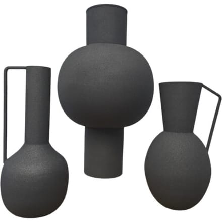 BY-BOO Delfi-Ola vazen - set van 3 - zwart