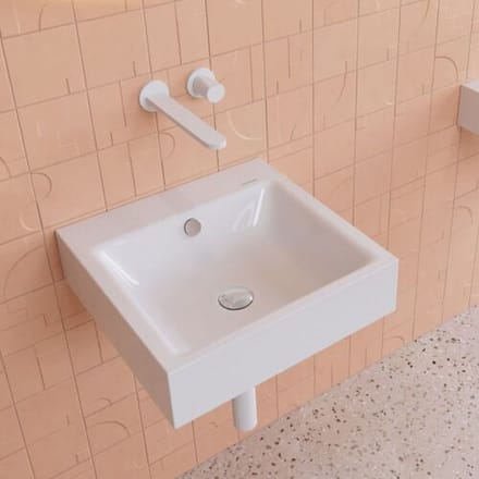 Kaldewei PURO wall-mounted washbasin 3163 without tap hole, 46 cm 901306003001