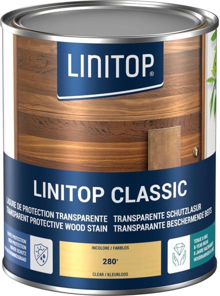 Linitop Classic  -Beits - Decoratieve beschermende beits  - kleurloos - 280  - 1 L