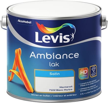 Levis Ambiance Lak - Satin - Marmerwit - 2,5L