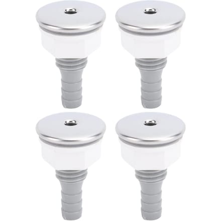 4 stuks Badkuip Luchtbel Jet Nozzle PVC SPA Badkuip Rechte Bubbel Nozzle voor Zwembad Accessoire white