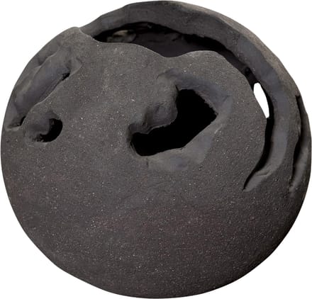 Rasteli - Kaarsenhouder - aardewerk - bruin - D32,5 x H32,5 cm
